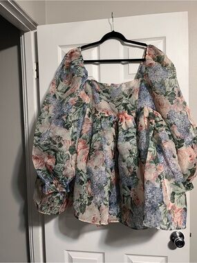 Selkie The My So Called Life Puff Dress in Pink, Blue & Green